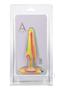 A-play Groovy Silicone Anal Plug 5in - Orange/teal