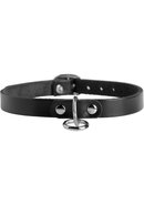Strict Leather Unisex Leather Choker With O-ring - M/l -...
