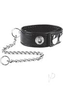 Candb Gear Snap Cock Ring With Leash 12in - Black