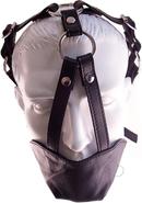 Rouge Leather Adjustable Mouth Chin Gag - Black