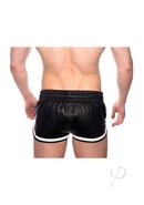 Prowler Red Leather Sport Shorts - Large - Black/white
