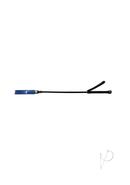 Rouge Leather Short Riding Crop With Slim Tip - Blue